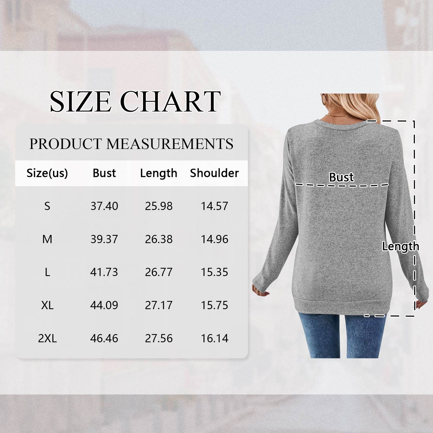 Long Sleeve Shirts for Women Fall Womens Tops Crew Neck Shirts for Women Lightweight Pullover Basic Tunic Winter Clothes Grey S