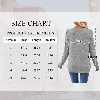 Long Sleeve Shirts for Women Fall Womens Tops Crew Neck Shirts for Women Lightweight Pullover Basic Tunic Winter Clothes Grey S